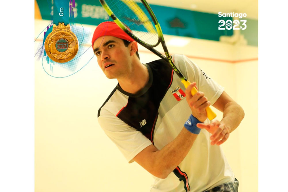 Diego Elías, two-time Pan American squash champion