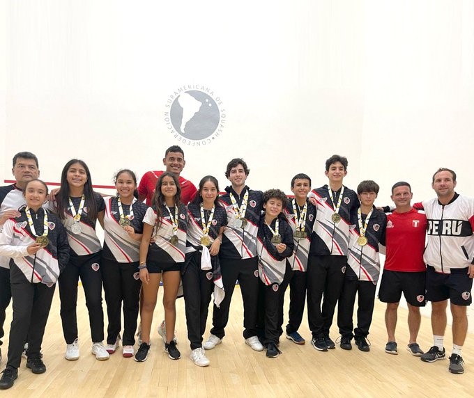 Peruvian squash team achieved 11 medals at the XXIV South American Youth Championship Brasilia 2024