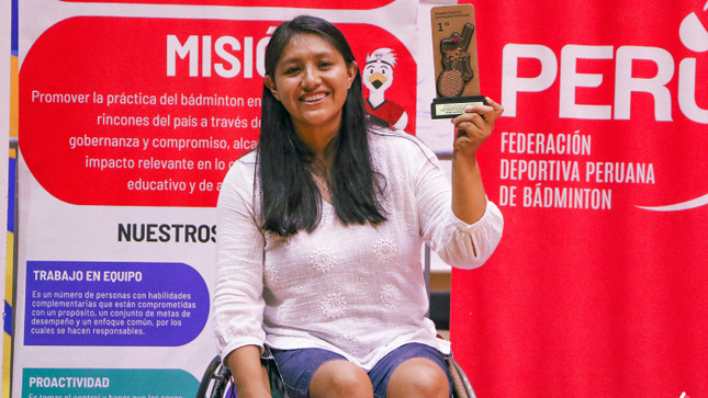 Pilar Jáuregui was chosen as the best in national para-badminton