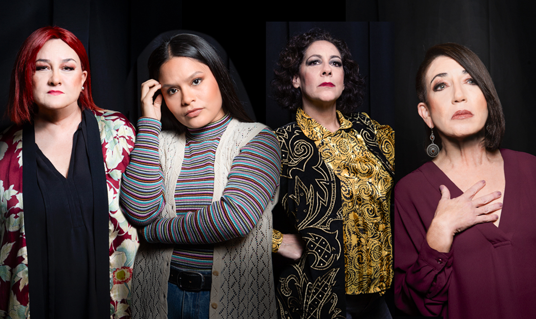 Actrices Teatro de Lucía Natalia Torres, Norma Venegas, Sandra Bernasconi y Ximena Arroyo.