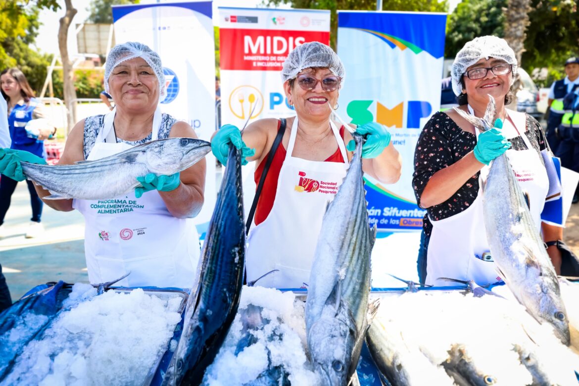 Midis distribuyó 2 toneladas de pescado fresco a comedores y ollas comunes de San Martín de Porres
