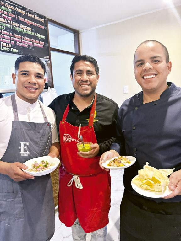 Amigos y chefs: Sety López, Abel Ortiz y Marco Palma