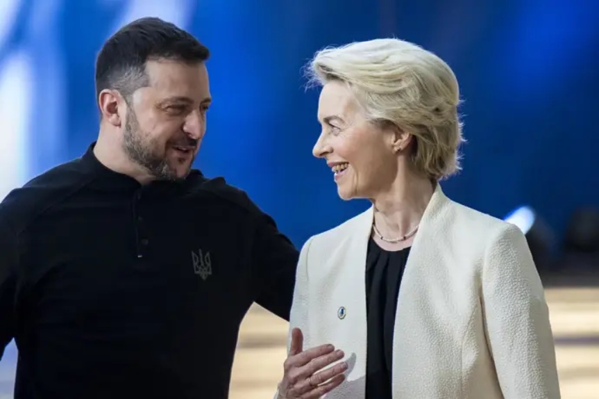 Volodimir Zelenski y Ursula von der Leyen