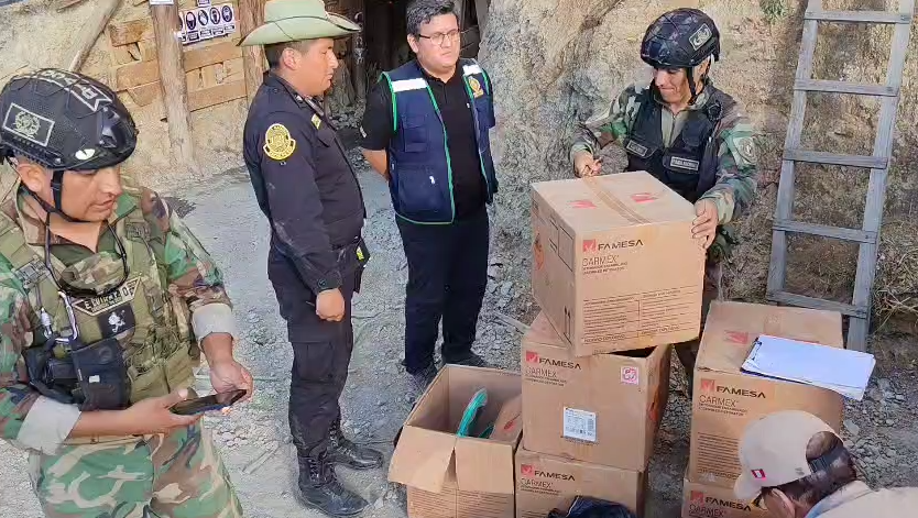 Fiscalía destruye bocaminas y explosivos usados en minería ilegal en Pataz