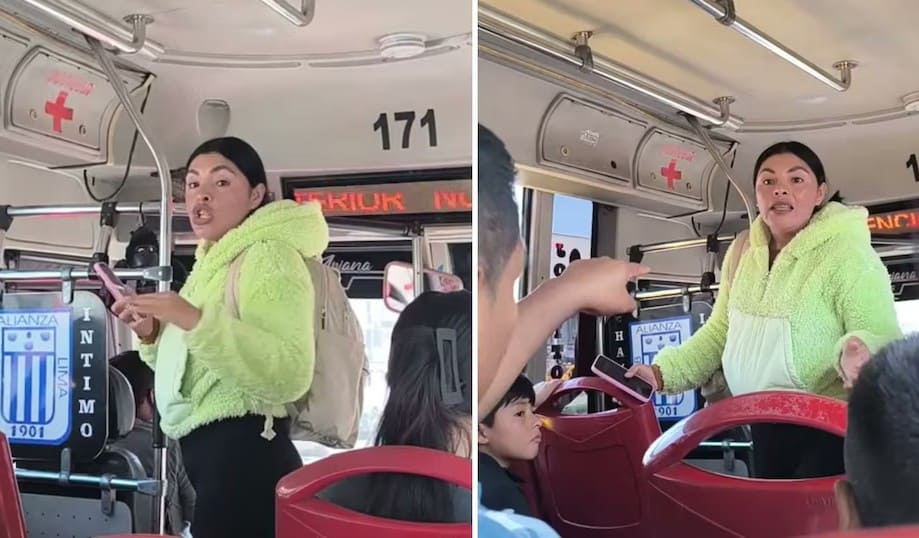 mujer policia niega pagar pasaje