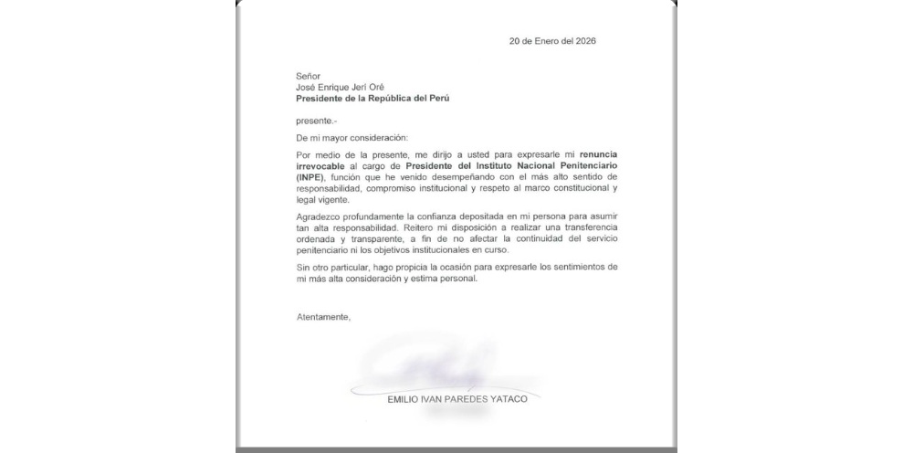 renuncia de Ivan Paredes