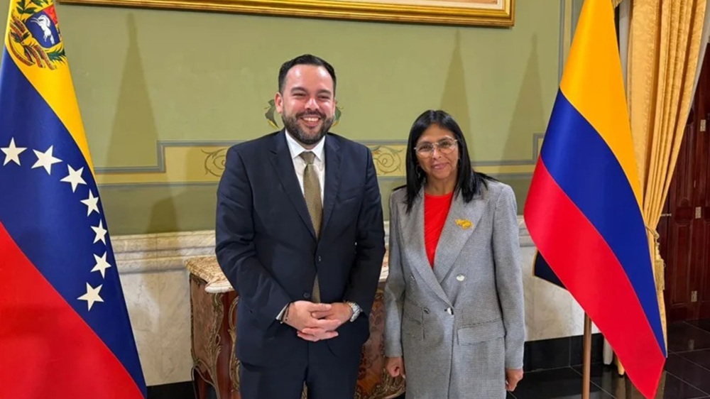 Delcy Rodriguez y Edwin Palma