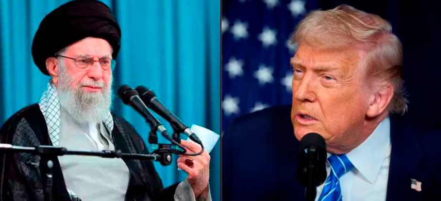 Ayatolá Alí Jamenei y Donald Trump