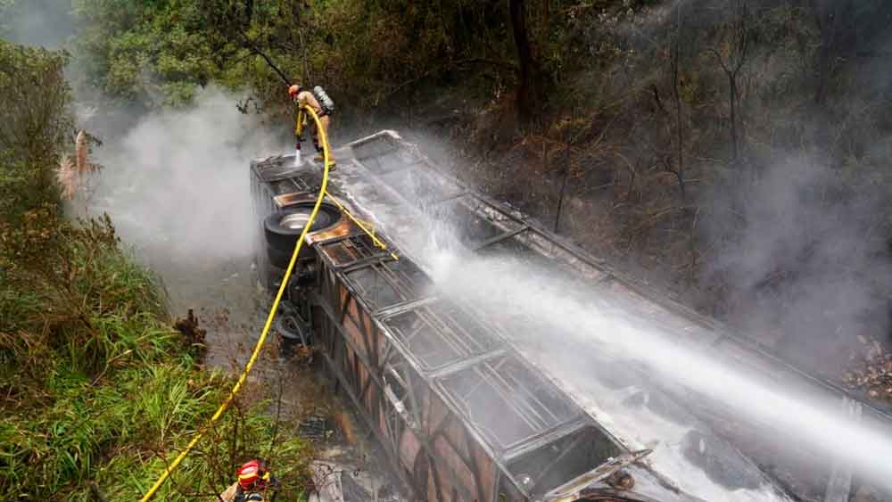 Accidente de bus en Ecuador