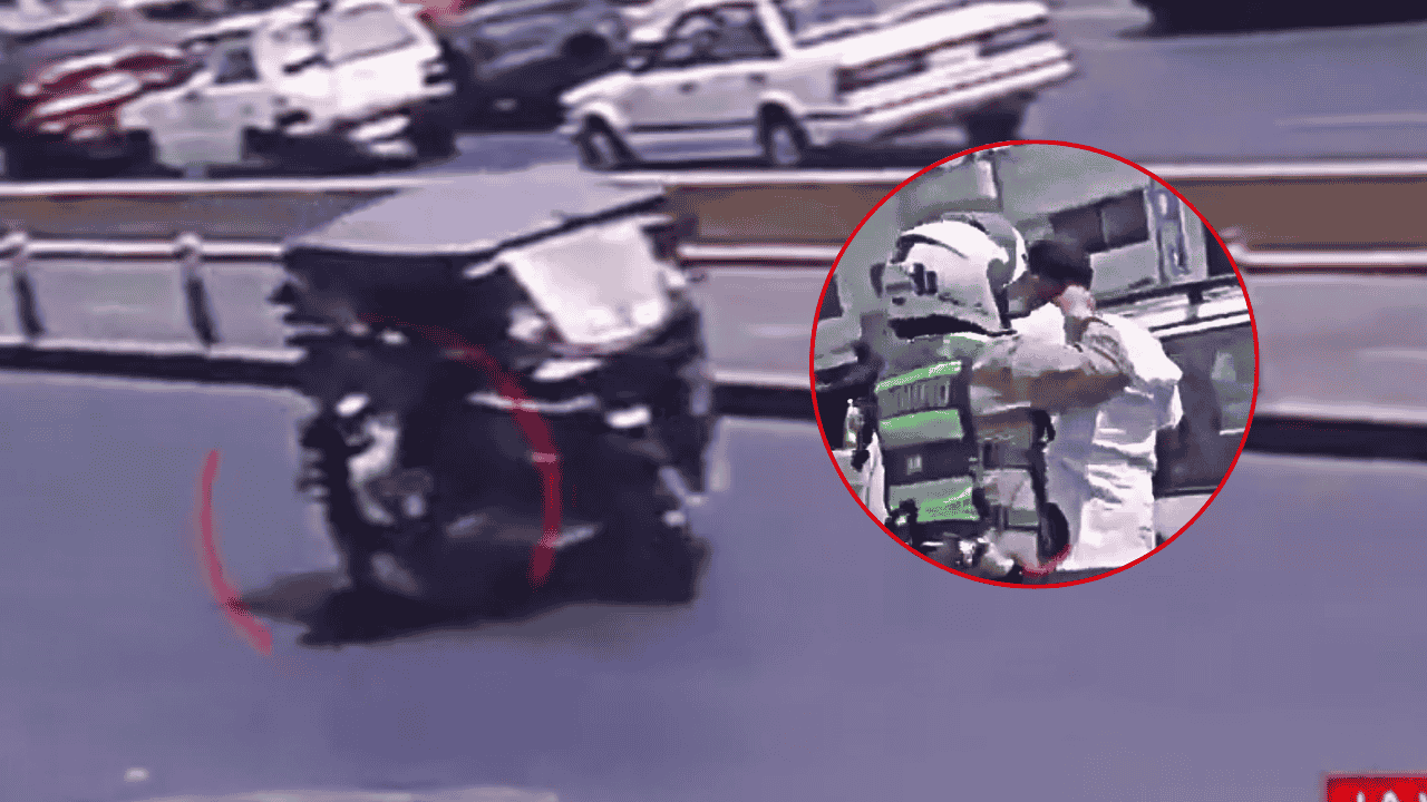La Victoria: detienen a mototaxista que arrastró a policía tras pasarse luz roja