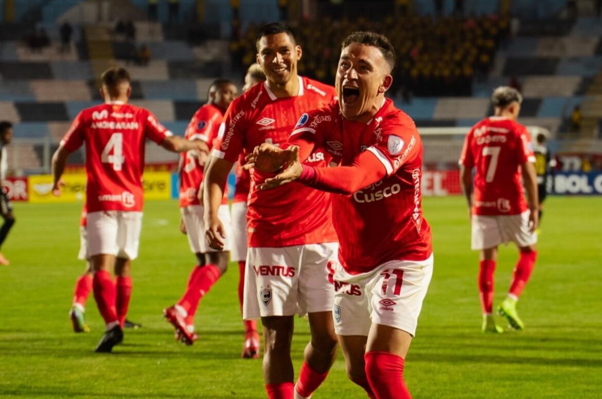 Neri Bandiera anotó el gol de la victoria de Cienciano ante Atlético Mineiro. (Foto: Cienciano)