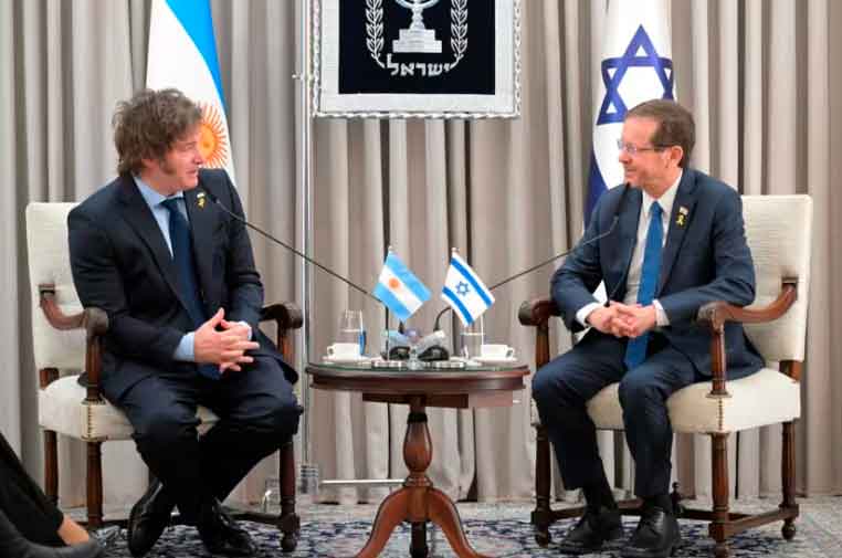 Isaac Herzog y Javier Milei