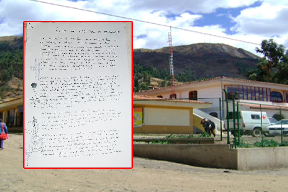 Mujer da a luz afuera de centro de salud y autoridades hacen firmar a su pareja un acta de no denuncia