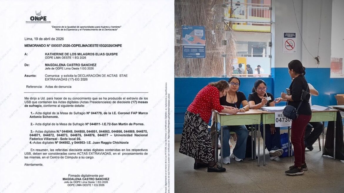 pérdida de actas digitales en Magdalena