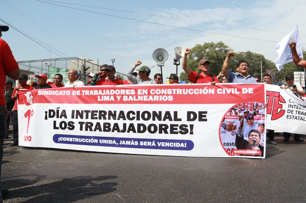 Día Internacional del Trabajo: CGTP convoca movilización nacional por derechos laborales