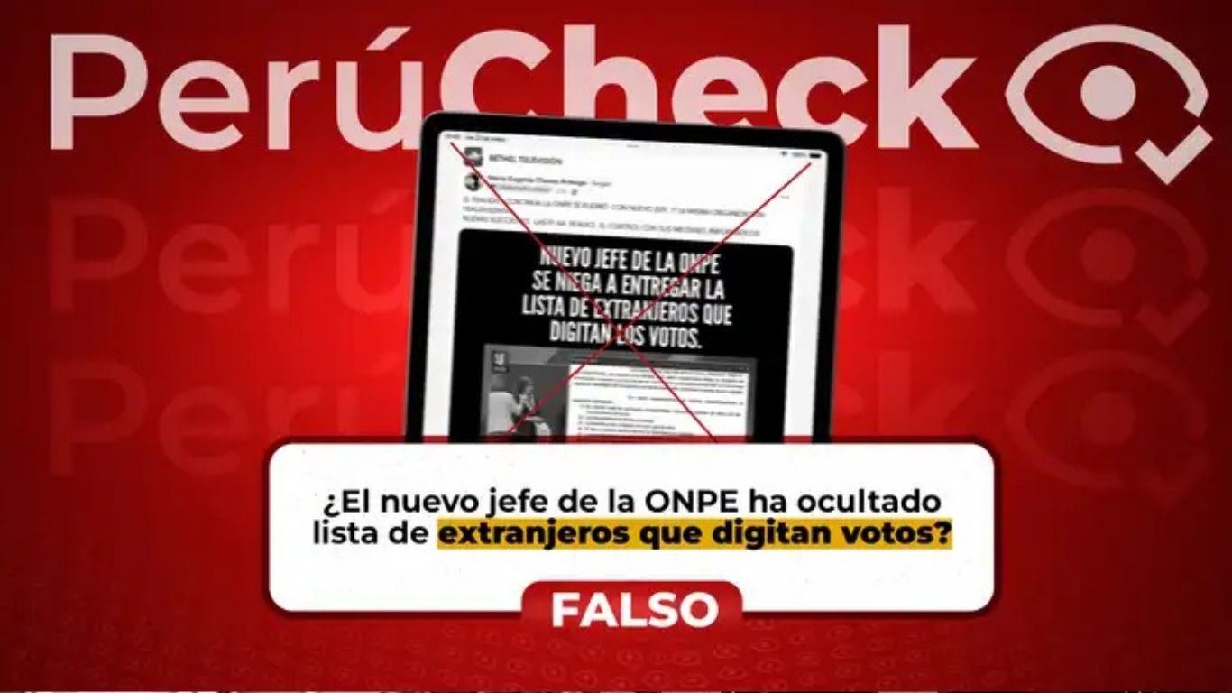 ¿El nuevo jefe de la ONPE “se niega a entregar la lista de extranjeros que digitan los votos”?