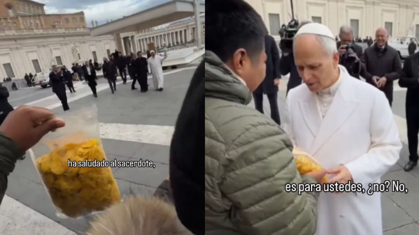 Papa León XIV protagoniza curioso momento en Roma tras recibir chifles piuranos en audiencia