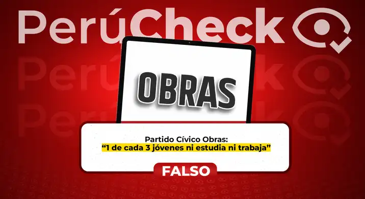 Es falsa la afirmación del Partido Obras sobre la cantidad de jóvenes 'ninis' en el Perú.