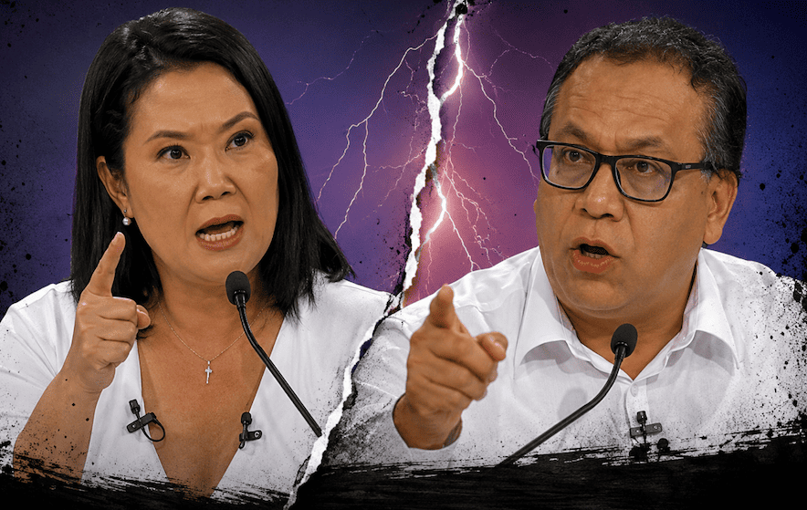 Keiko Fujimori y Roberto Sanchez las frases mas polemicas del debate (Foto: Composición IA)