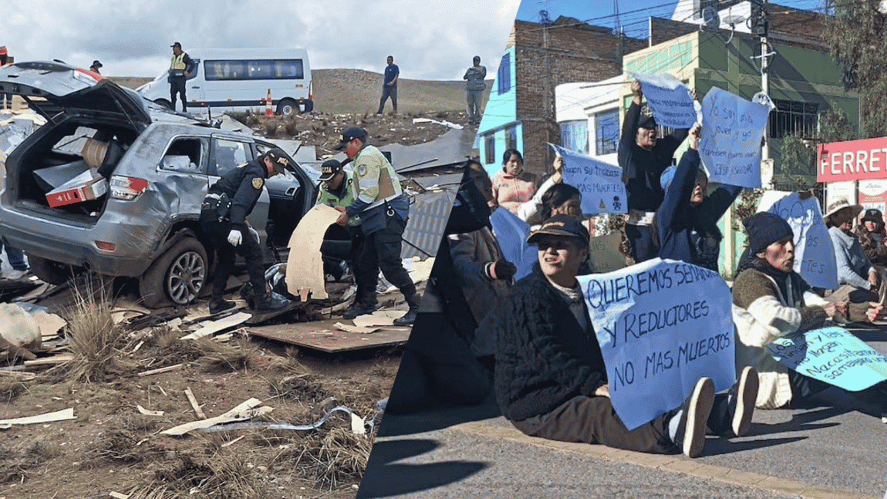 Junín: bloquean Carretera Central para exigir señalización tras muerte de joven en accidente de tránsito