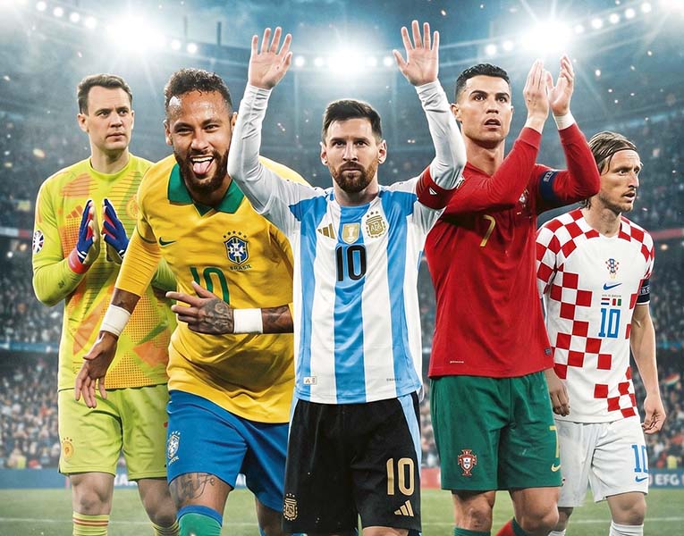 Messi, Cristiano Ronaldo, Neymar
