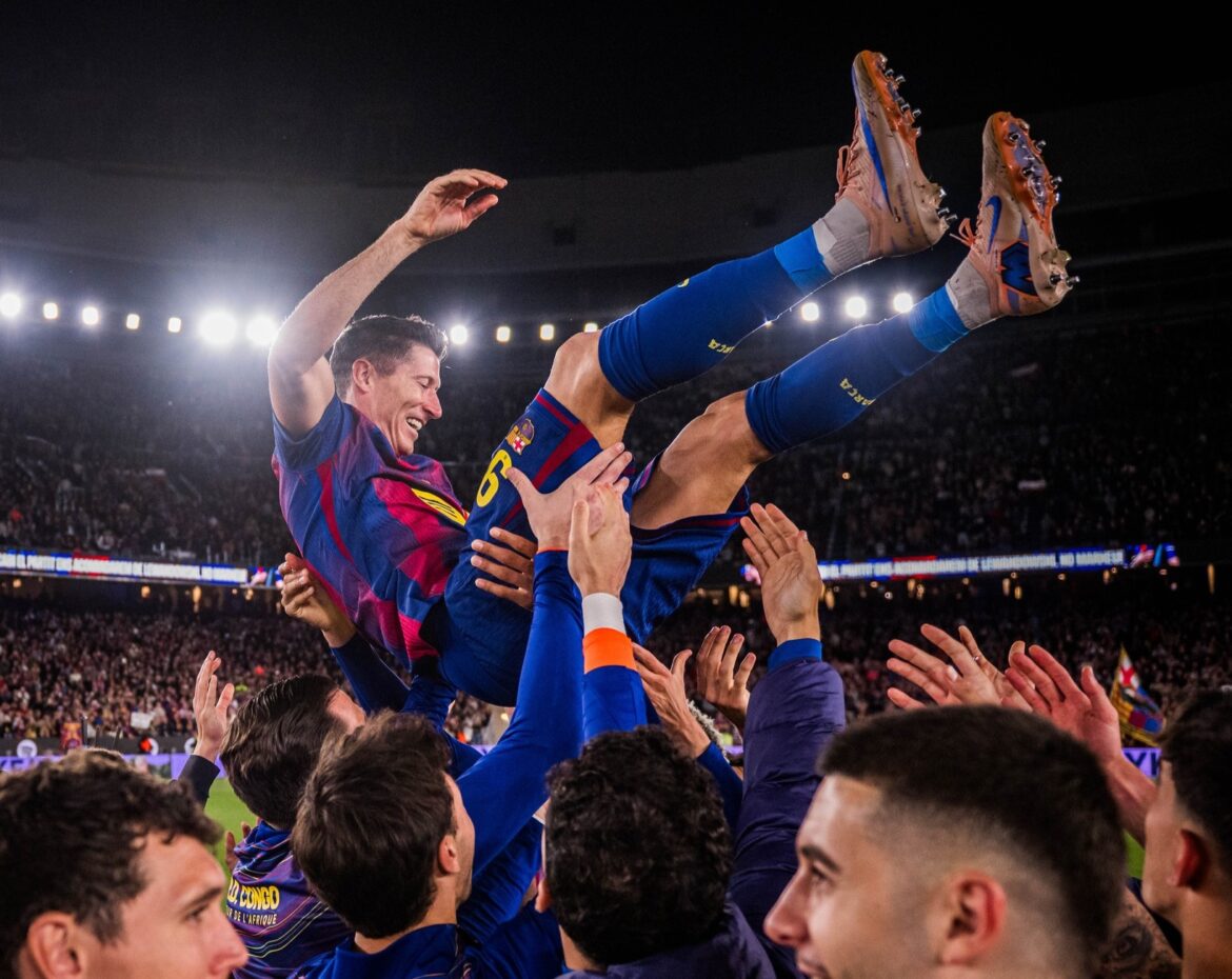 Rober Lewandoski se despide del Barcelona tras cuatro temporadas en el club. (Foto: FC Barcelona)