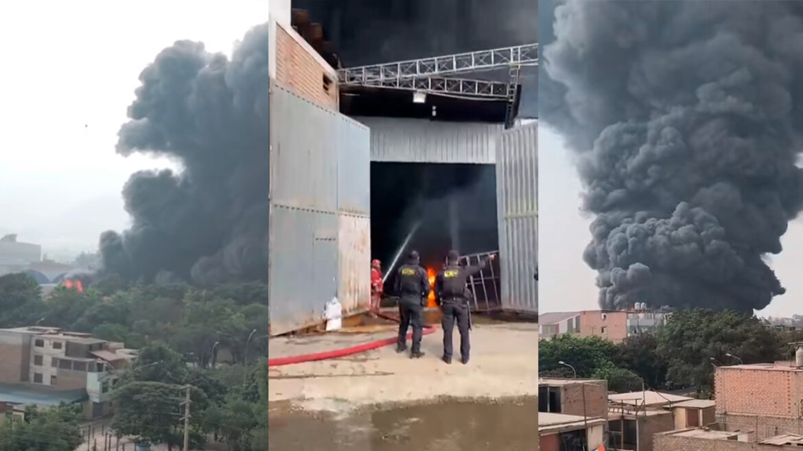 Incendio en Ate