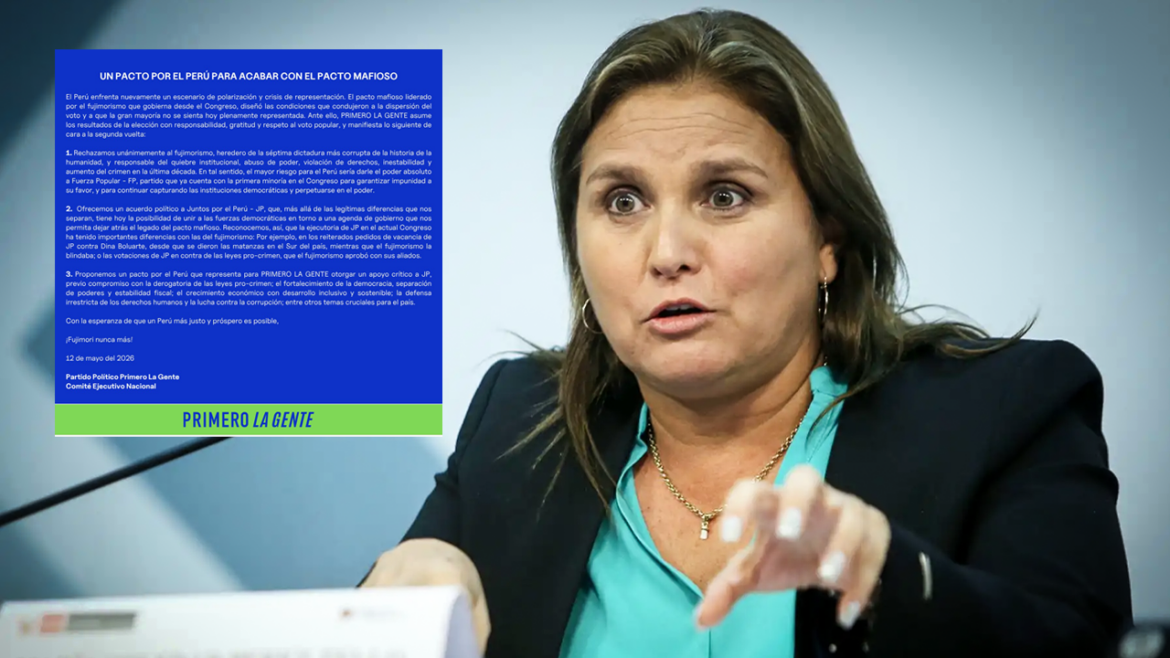 Marisol Pérez Tello difiere de Primero la Gente y no apoyará ni a Sánchez ni a Fujimori.