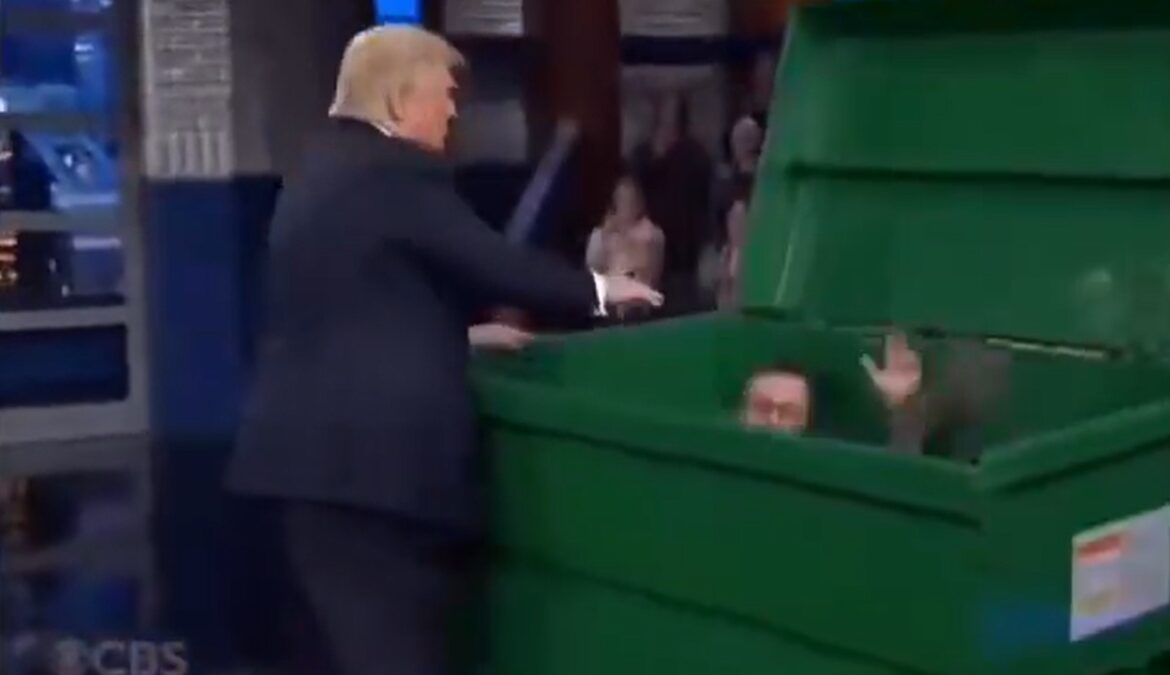 Donald Trump y Stephen Colbert