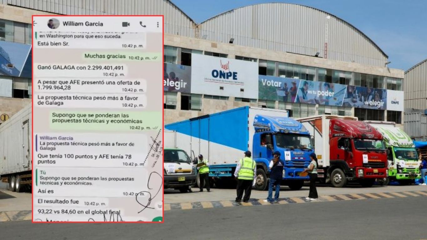 Chats de WhatsApp comprometen a funcionarios de la ONPE por presunto favorecimiento a Gálaga