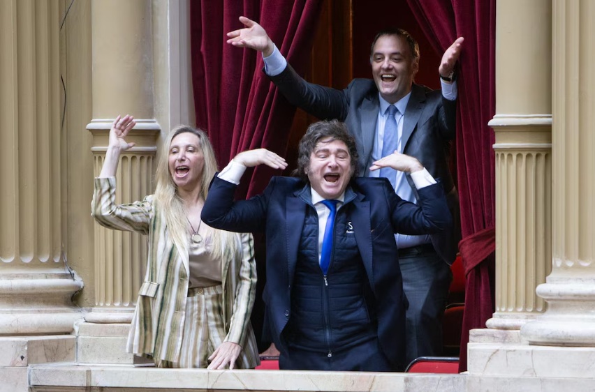 Javier Milei y Manuel Adorni