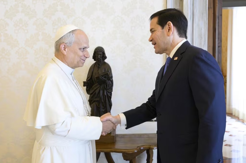 Papa León XIV y Marco Rubio