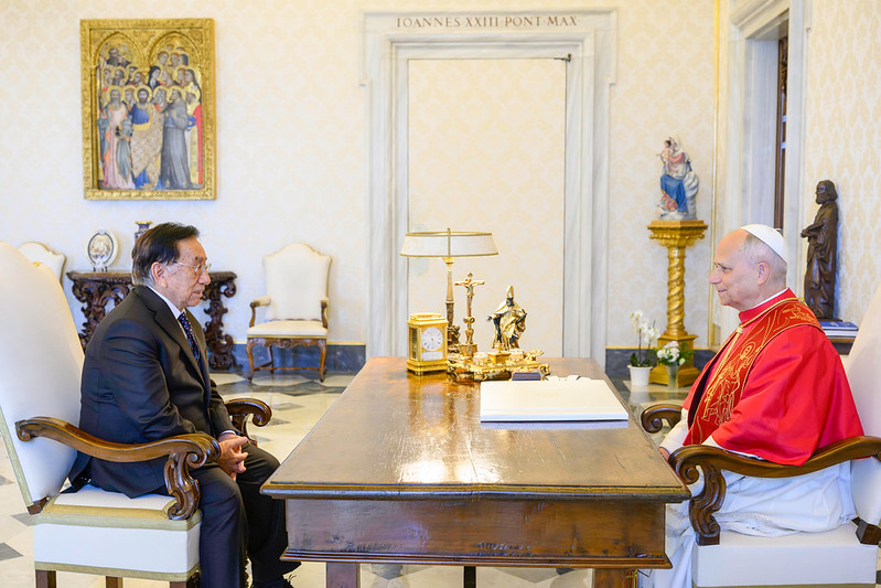 José María Balcázar conversó con el papa León XIV.