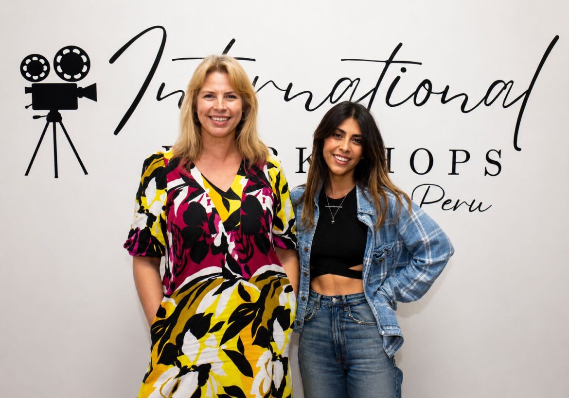 Alejandra Mur y Anne Moore durante el International Workshop Perú, programa de formación actoral inspirado en metodologías de la New York Film Academy.