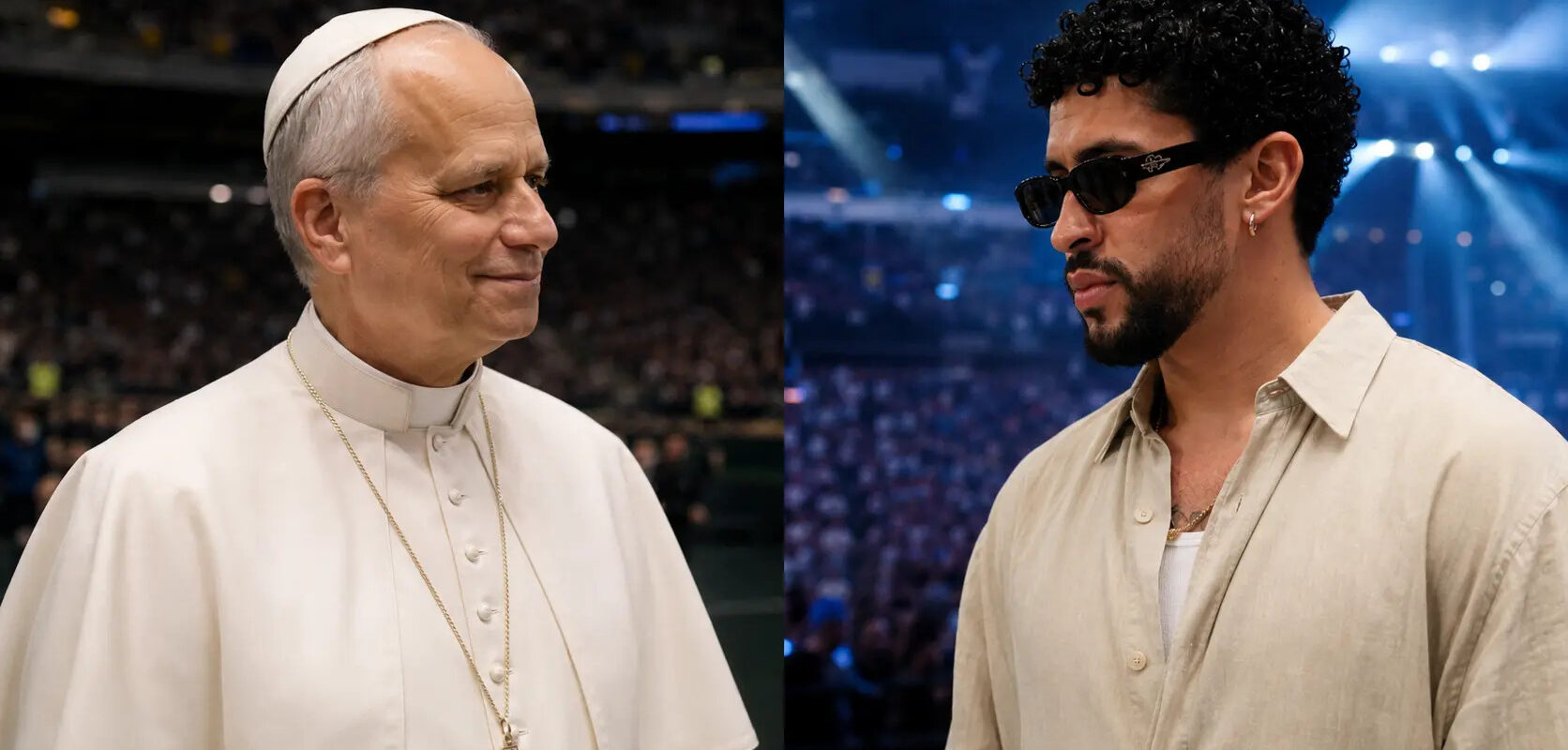 Bad Bunny y el papa León XIV protagonizan inesperado encuentro en Madrid.