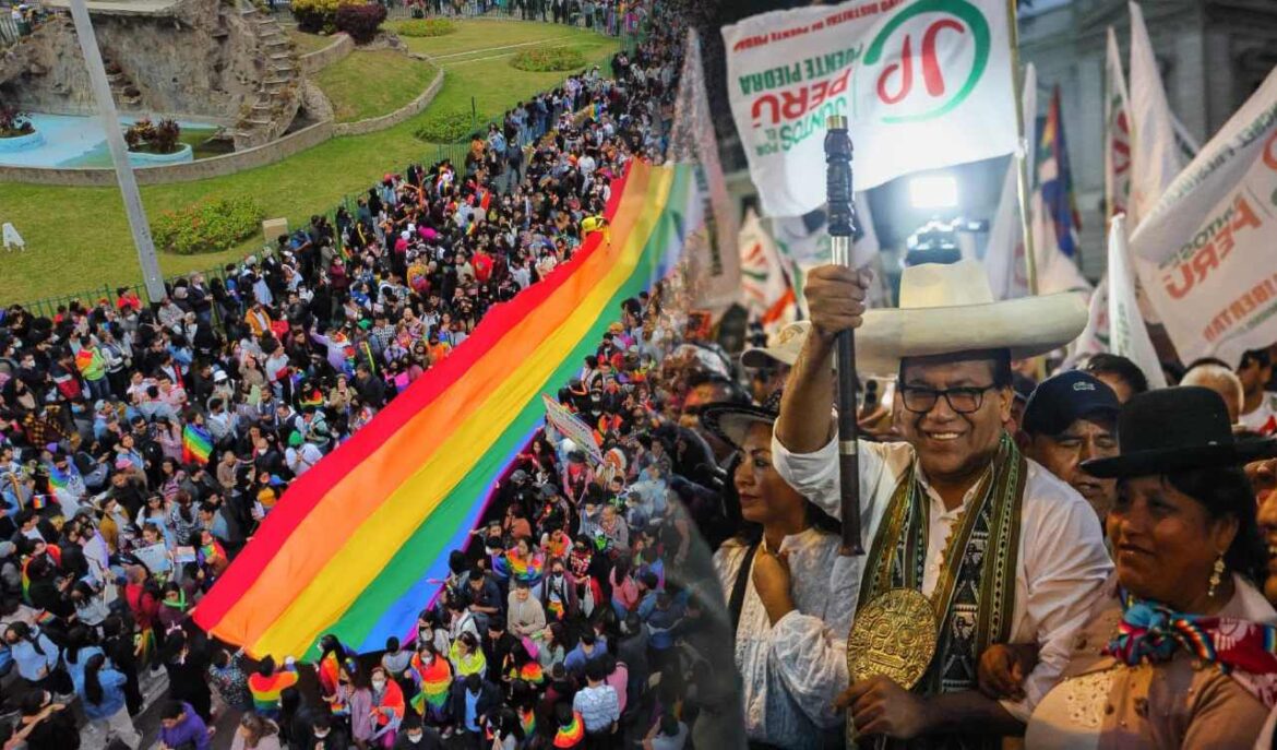 marcha del orgullo y marcha de roberto sánchez el 27 de junio