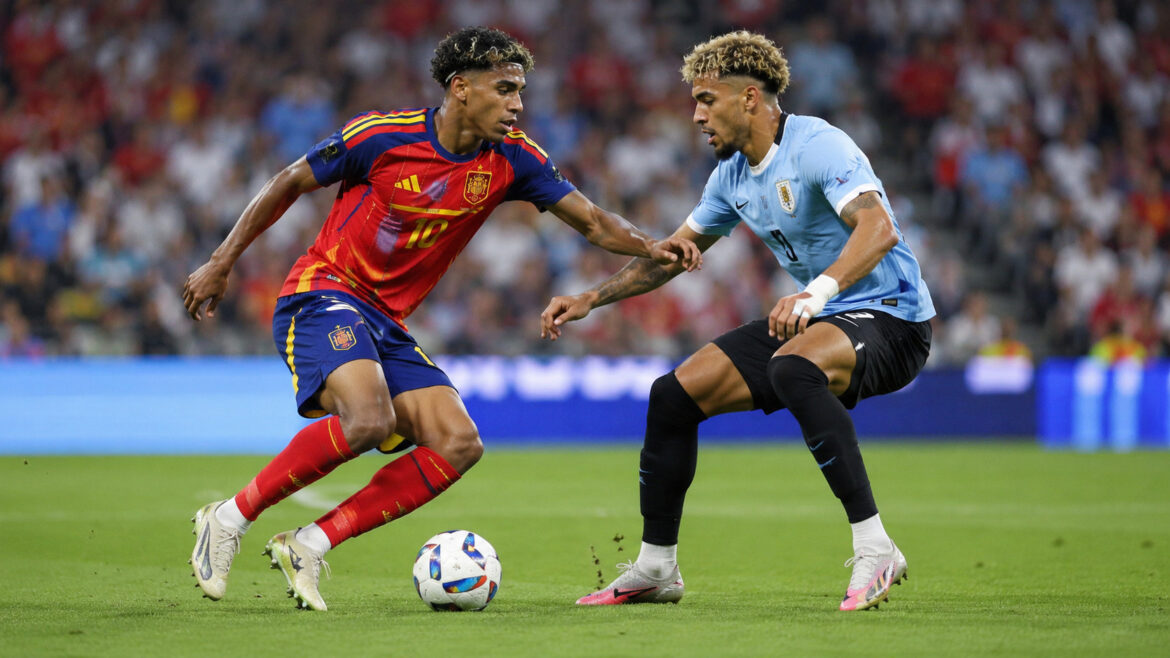 Lamine Yamal estará presente en el partido ante Uruguay. (Foto editada)