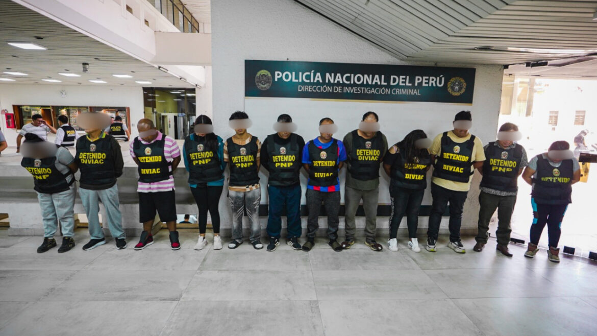 Integrantes de Los Despiadados de Ancón II fueron detenidos el 18 de abril de 2026. Foto: Dirincri