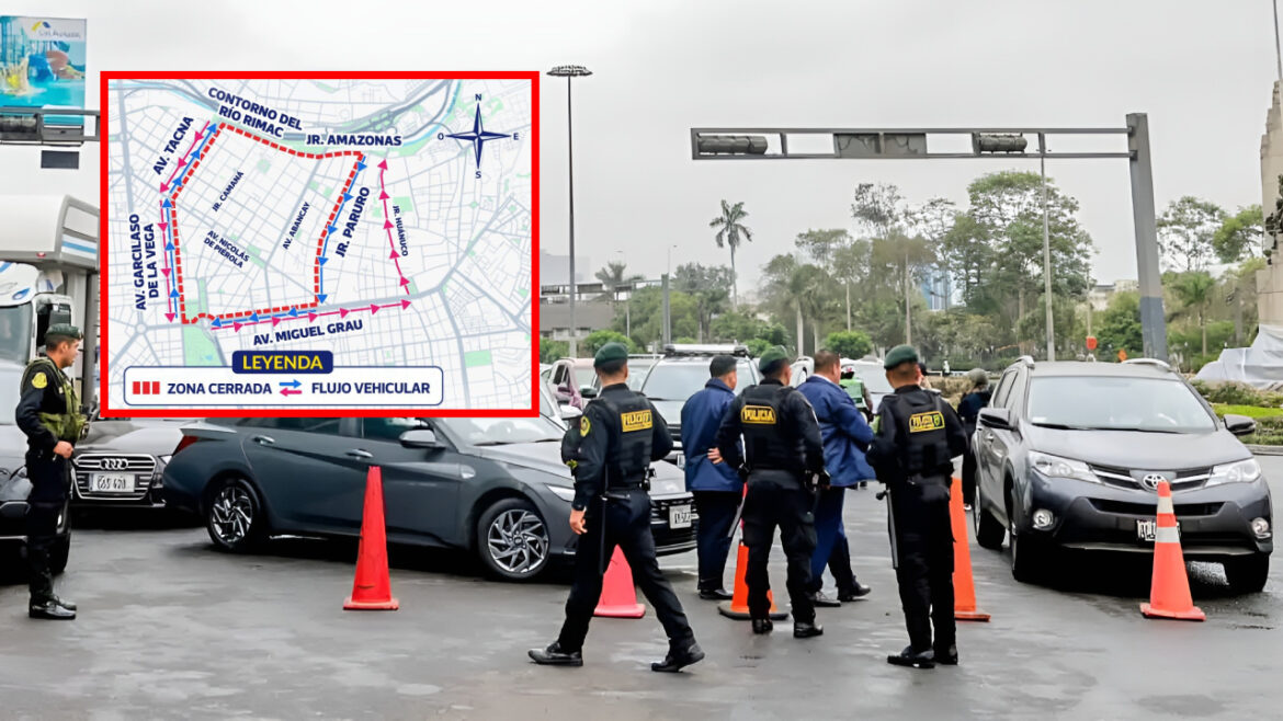 Municipalidad de Lima anuncia plan de desvíos por protestas de JP. Foto: composición Caretas