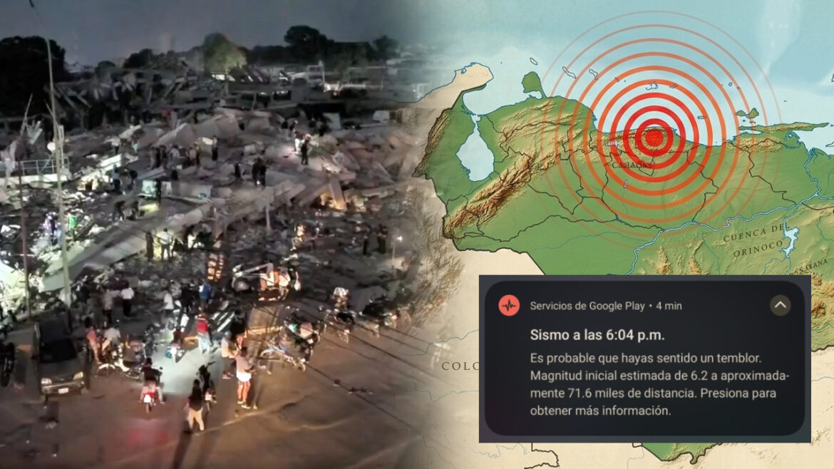 Google emitió alerta temprana de terremoto en Venezuela. Foto: composición Caretas