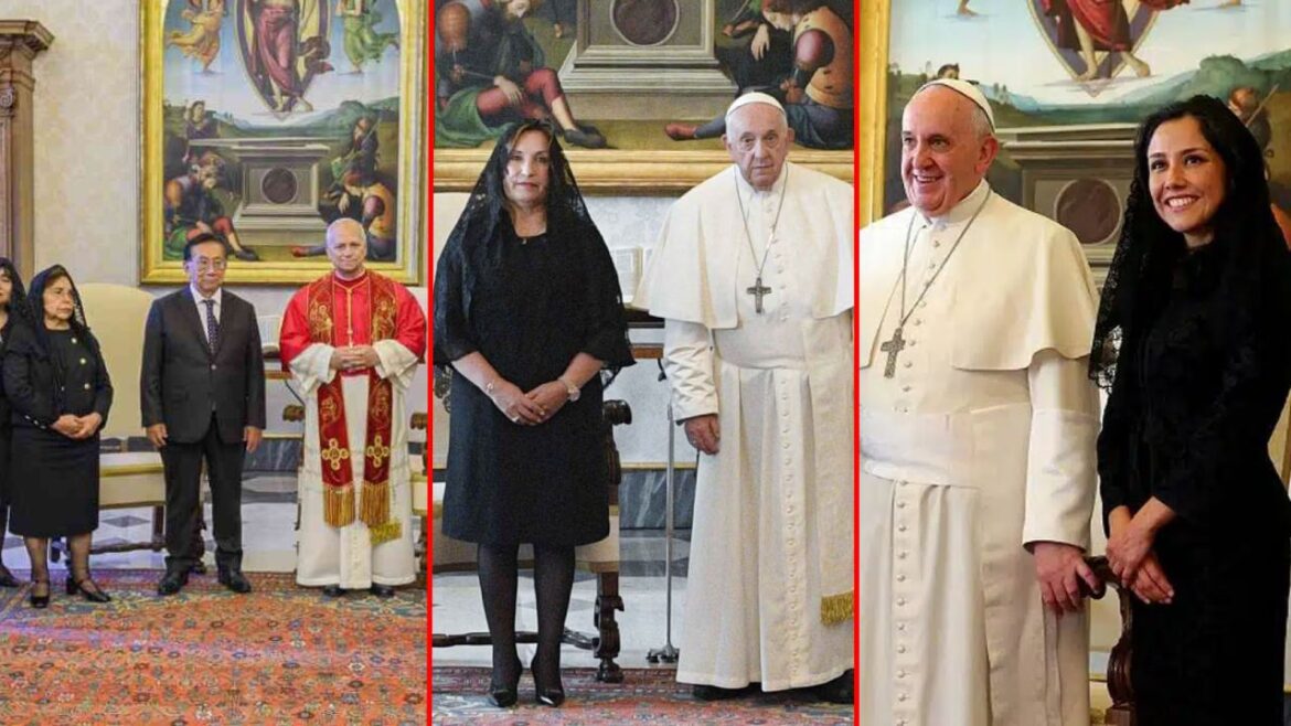 Diversas personalidades del Perú que visitaron al papa debieron cumplir con un código de vestimenta. Foto: composición Caretas