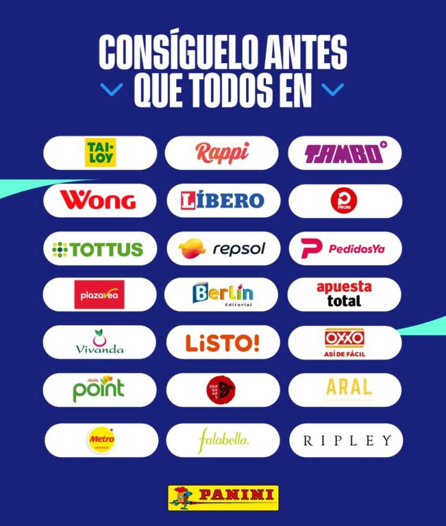 Puntos de venta del álbum Panini 2026 en Perú. Foto: Panini