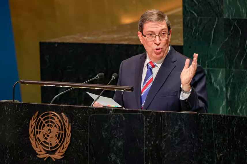 Ministro cubano de Asuntos Exteriores, Bruno Rodríguez