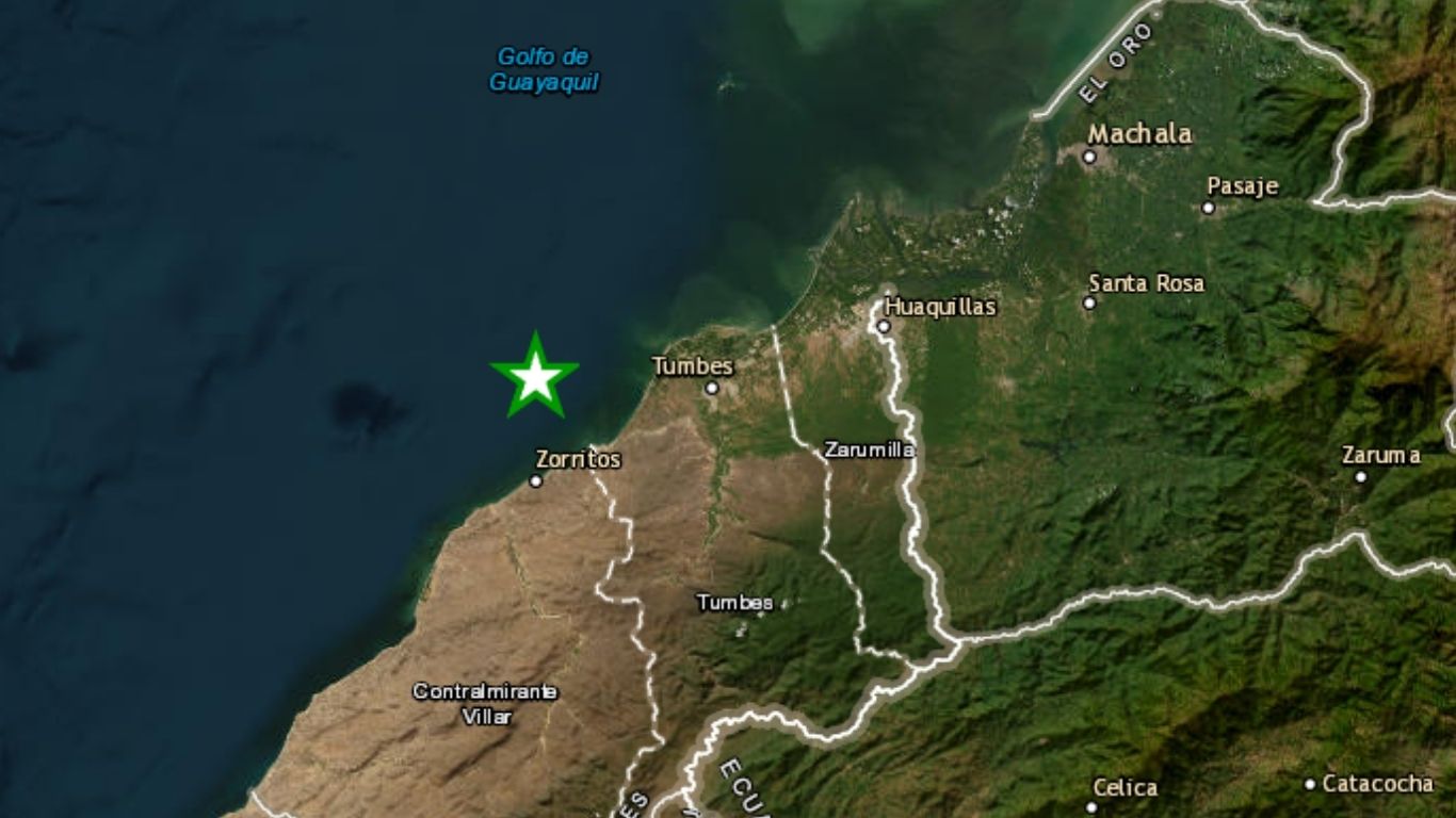 Temblor hoy en Perú: sismo de magnitud 4.0 se registró frente a las costas de Tumbes