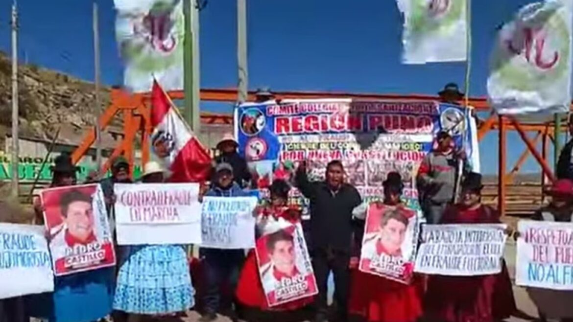 Puno: convocan huelga indefinida y advierten bloqueo de puente internacional mientras avanza conteo de votos.