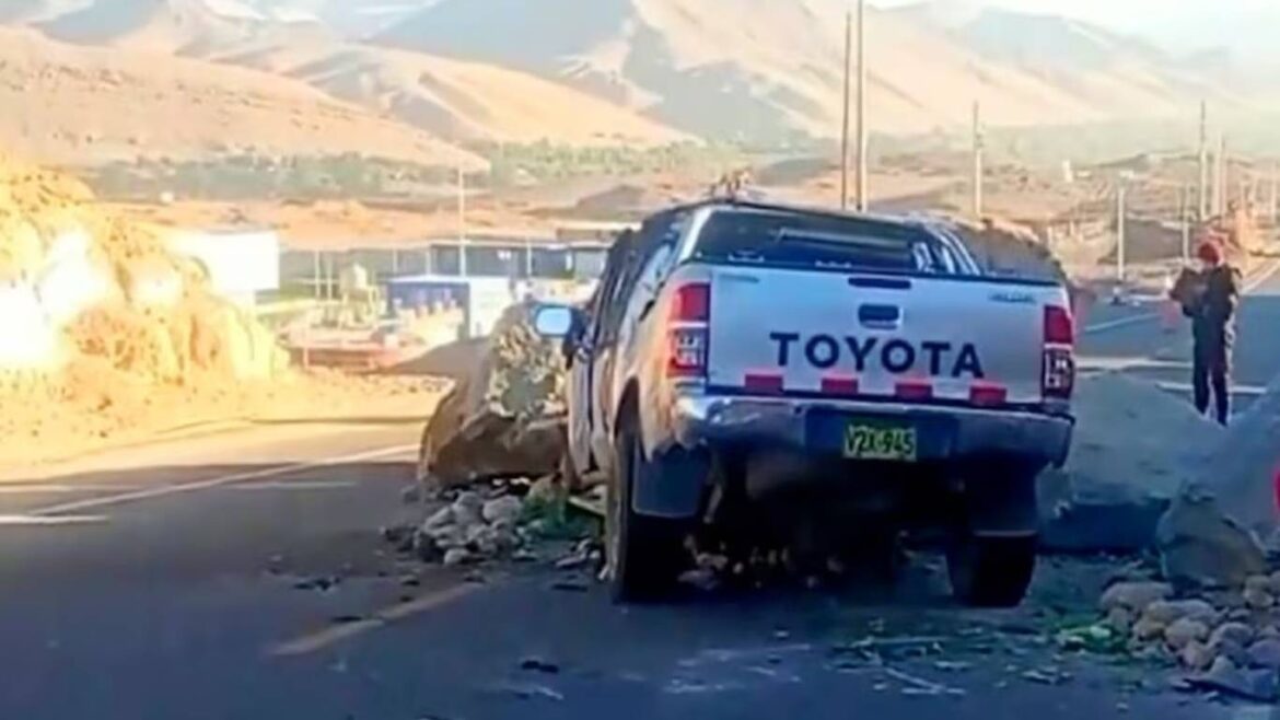 accidente vehicular durante paro en Moquegua