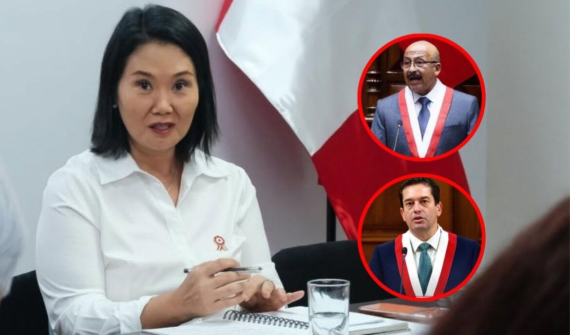 Keiko Fujimori saludó la victoria de Miguel Torres y Óscar Reto. Foto: composición Caretas