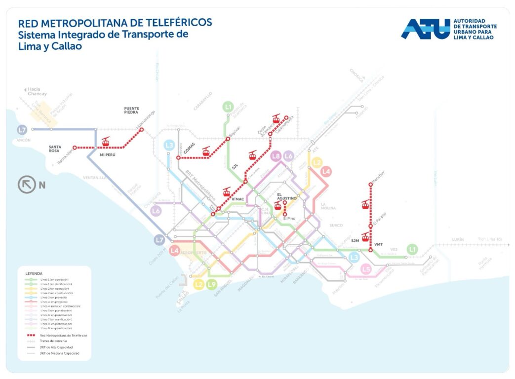 Propuesta para una Red Metropolitana de Teleféricos para Lima y el Callao