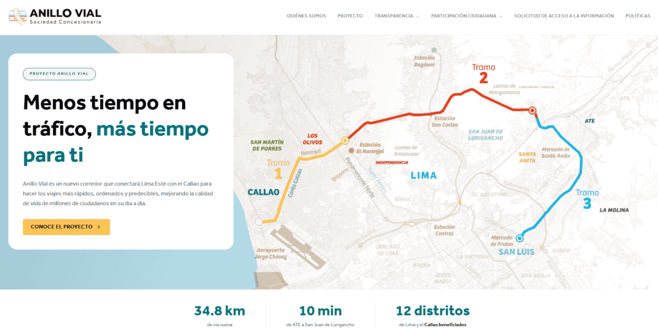 Así será la obra del Anillo Vial en Lima.
