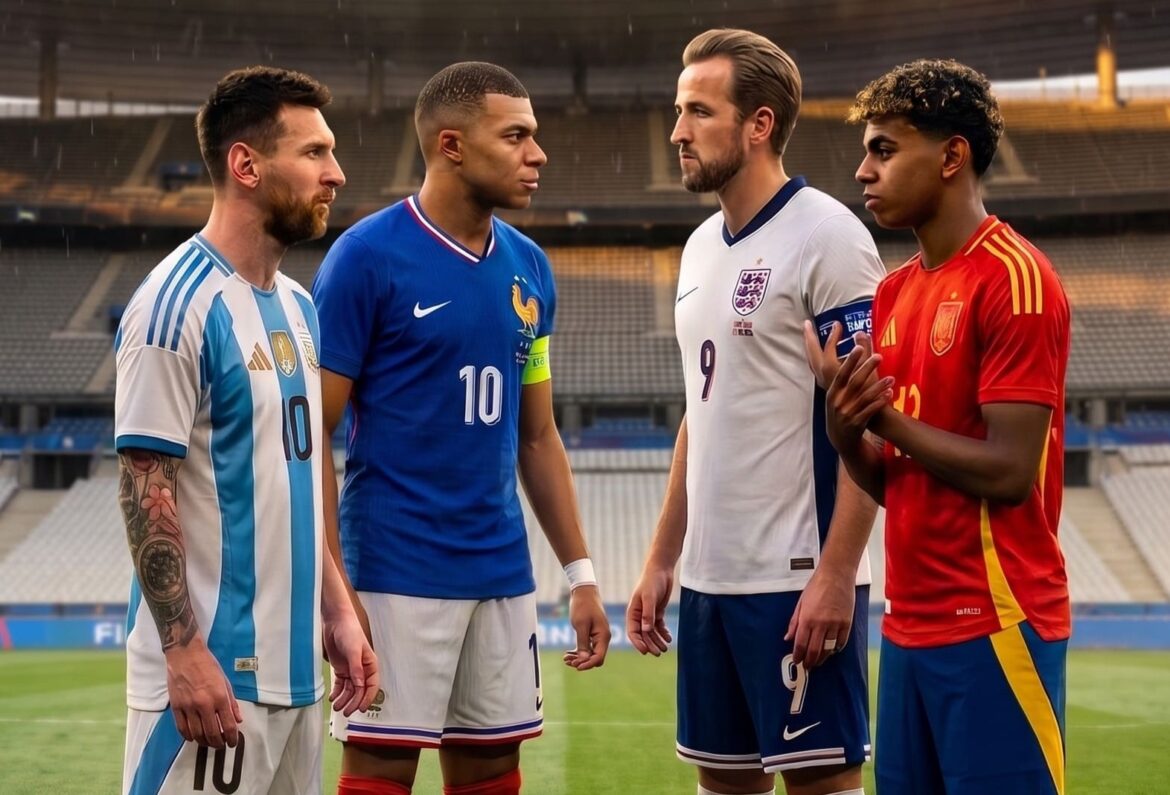 Francia, España, Argentina e Inglaterra van por un lugar en la final del Mundial 2026. (Foto editada)